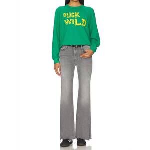 NEW MOTHER the doozy sneak fray jeans in catch me outside